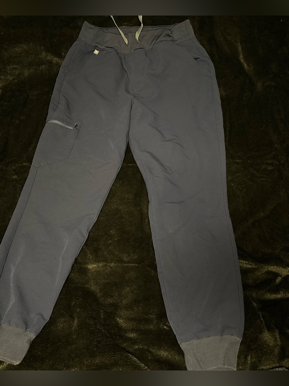 FIGS HW Zamora Joggers Scrubs Pants NAVY HW W22SW2012 Technical Series Sz MEDIUM